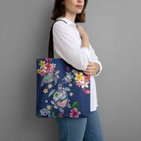 Hawaiian Turtles and Tropical Plants Tote Bag Blue Watercolor LT03 - Polynesian Pride