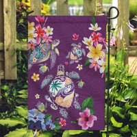 Hawaiian Turtles and Tropical Plants Garden Flag Purple Watercolor LT03 Garden Flag Purple - Polynesian Pride
