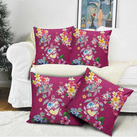 Hawaiian Turtles and Tropical Plants Pillow Cover Pink Watercolor LT03 - Polynesian Pride