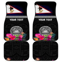 Personalized American Samoa Flag Day Car Mats Tanoa and Fue mix Hibiscus Flower Polynesian Pattern LT03 - Polynesian Pride