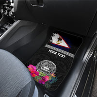 Personalized American Samoa Flag Day Car Mats Tanoa and Fue mix Hibiscus Flower Polynesian Pattern LT03 - Polynesian Pride