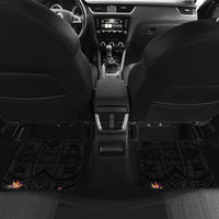 Personalized American Samoa Flag Day Car Mats Tanoa and Fue mix Hibiscus Flower Polynesian Pattern LT03 Set 2pcs - Back Black - Polynesian Pride