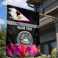 Personalized American Samoa Flag Day Garden Flag Tanoa and Fue mix Hibiscus Flower Polynesian Pattern LT03 - Polynesian Pride