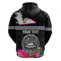Personalized American Samoa Flag Day Hoodie Tanoa and Fue mix Hibiscus Flower Polynesian Pattern LT03 - Polynesian Pride