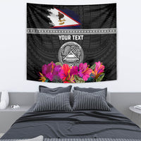 Personalized American Samoa Flag Day Tapestry Tanoa and Fue mix Hibiscus Flower Polynesian Pattern LT03 - Polynesian Pride
