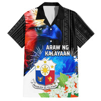 Philippines Independence Day Hawaiian Shirt Philippines Eagle and Sampaguita Jasmine Yakan Tribal LT03 Black - Polynesian Pride