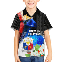 Philippines Independence Day Hawaiian Shirt Philippines Eagle and Sampaguita Jasmine Yakan Tribal LT03 - Polynesian Pride