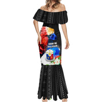 Philippines Independence Day Mermaid Dress Philippines Eagle and Sampaguita Jasmine Yakan Tribal LT03 - Polynesian Pride