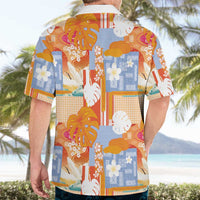 Hawaiian and Japanese Culture Together Hawaiian Shirt Palaka Japanese Art and Tropical Motif Tribal Patchwork