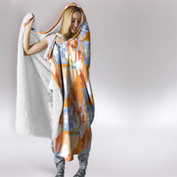 Hawaiian and Japanese Culture Together Hooded Blanket Palaka Japanese Art and Tropical Motif Tribal Patchwork