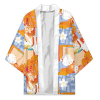 Hawaiian and Japanese Culture Together Kimono Palaka Japanese Art and Tropical Motif Tribal Patchwork