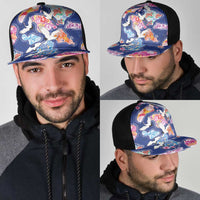 Hawaiian and Japanese Culture Together Mesh Trucker Cap Hawaiian Archipelago Shape Sea Animals LT03 - Polynesian Pride