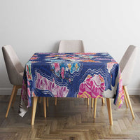 Hawaiian and Japanese Culture Together Tablecloth Hawaiian Archipelago Shape Sea Animals LT03 - Polynesian Pride
