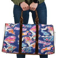 Hawaiian and Japanese Culture Together Travel Bag Hawaiian Archipelago Shape Sea Animals