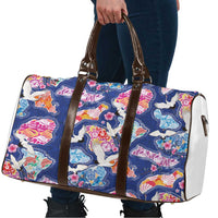 Hawaiian and Japanese Culture Together Travel Bag Hawaiian Archipelago Shape Sea Animals