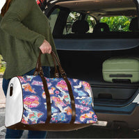 Hawaiian and Japanese Culture Together Travel Bag Hawaiian Archipelago Shape Sea Animals