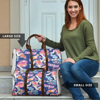 Hawaiian and Japanese Culture Together Travel Bag Hawaiian Archipelago Shape Sea Animals