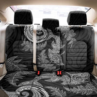 New Zealand Sea Animals with Maori Tribal Tattoo Back Car Seat Cover Shark Manta Ray with Silver Fern Black