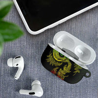 New Zealand Sea Animals with Maori Tribal Tattoo AirPods Case Shark Manta Ray with Silver Fern Reggae