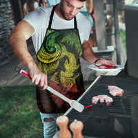 New Zealand Sea Animals with Maori Tribal Tattoo Apron Shark Manta Ray with Silver Fern Reggae