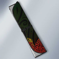 New Zealand Sea Animals with Maori Tribal Tattoo Auto Sun Shade Shark Manta Ray with Silver Fern Reggae