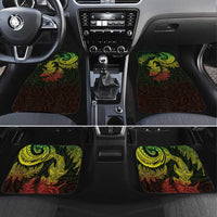 New Zealand Sea Animals with Maori Tribal Tattoo Car Mats Shark Manta Ray with Silver Fern Reggae