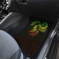 New Zealand Sea Animals with Maori Tribal Tattoo Car Mats Shark Manta Ray with Silver Fern Reggae