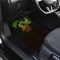 New Zealand Sea Animals with Maori Tribal Tattoo Car Mats Shark Manta Ray with Silver Fern Reggae