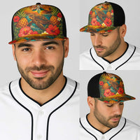Hawaiian Turtles on Beach Baseball Net Cap with Pineapple Tropical Plant and Lei LT03 - Polynesian Pride