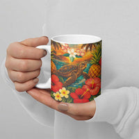 Hawaiian Turtles on Beach Ceramic Mug with Pineapple Tropical Plant and Lei LT03 - Polynesian Pride