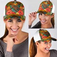 Hawaiian Turtles on Beach Classic Cap with Pineapple Tropical Plant and Lei LT03 - Polynesian Pride