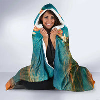 Hawaiian Turtles on Beach Hooded Blanket with Pineapple Tropical Plant and Lei LT03 - Polynesian Pride