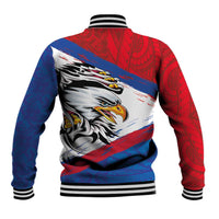 American Samoa Flag Day Baseball Jacket Polynesian Art Geometric with Flag Brush Style LT03 - Polynesian Pride