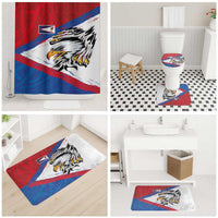 American Samoa Flag Day Bathroom Set Polynesian Art Geometric with Flag Brush Style LT03 - Polynesian Pride