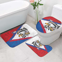 American Samoa Flag Day Bathroom Set Polynesian Art Geometric with Flag Brush Style LT03 - Polynesian Pride