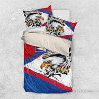 American Samoa Flag Day Bedding Set Polynesian Art Geometric with Flag Brush Style LT03 US Twin 172cm x 218cm Multicolor - Polynesian Pride