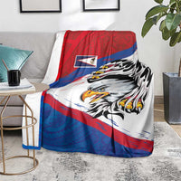 American Samoa Flag Day Blanket Polynesian Art Geometric with Flag Brush Style LT03 - Polynesian Pride