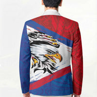 American Samoa Flag Day Blazer Polynesian Art Geometric with Flag Brush Style LT03 - Polynesian Pride