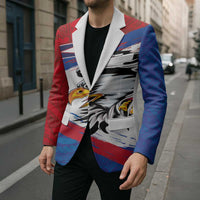 American Samoa Flag Day Blazer Polynesian Art Geometric with Flag Brush Style LT03 - Polynesian Pride