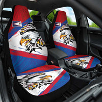 American Samoa Flag Day Car Seat Cover Polynesian Art Geometric with Flag Brush Style LT03 One Size Multicolor - Polynesian Pride