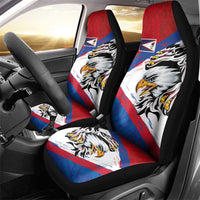 American Samoa Flag Day Car Seat Cover Polynesian Art Geometric with Flag Brush Style LT03 - Polynesian Pride