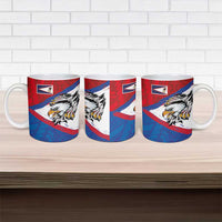 American Samoa Flag Day Ceramic Mug Polynesian Art Geometric with Flag Brush Style LT03 - Polynesian Pride