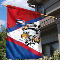 American Samoa Flag Day Garden Flag Polynesian Art Geometric with Flag Brush Style LT03 - Polynesian Pride
