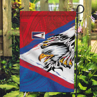 American Samoa Flag Day Garden Flag Polynesian Art Geometric with Flag Brush Style LT03 Garden Flag Multicolor - Polynesian Pride