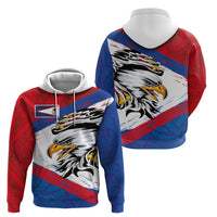 American Samoa Flag Day Hoodie Polynesian Art Geometric with Flag Brush Style