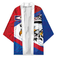 American Samoa Flag Day Kimono Polynesian Art Geometric with Flag Brush Style LT03 Unisex Multicolor - Polynesian Pride