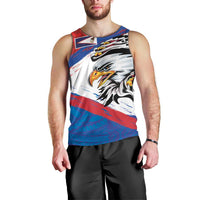 American Samoa Flag Day Men Tank Top Polynesian Art Geometric with Flag Brush Style LT03 - Polynesian Pride