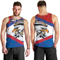 American Samoa Flag Day Men Tank Top Polynesian Art Geometric with Flag Brush Style LT03 - Polynesian Pride