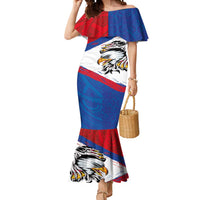 American Samoa Flag Day Mermaid Dress Polynesian Art Geometric with Flag Brush Style LT03 Women Multicolor - Polynesian Pride