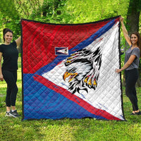 American Samoa Flag Day Quilt Polynesian Art Geometric with Flag Brush Style LT03 - Polynesian Pride